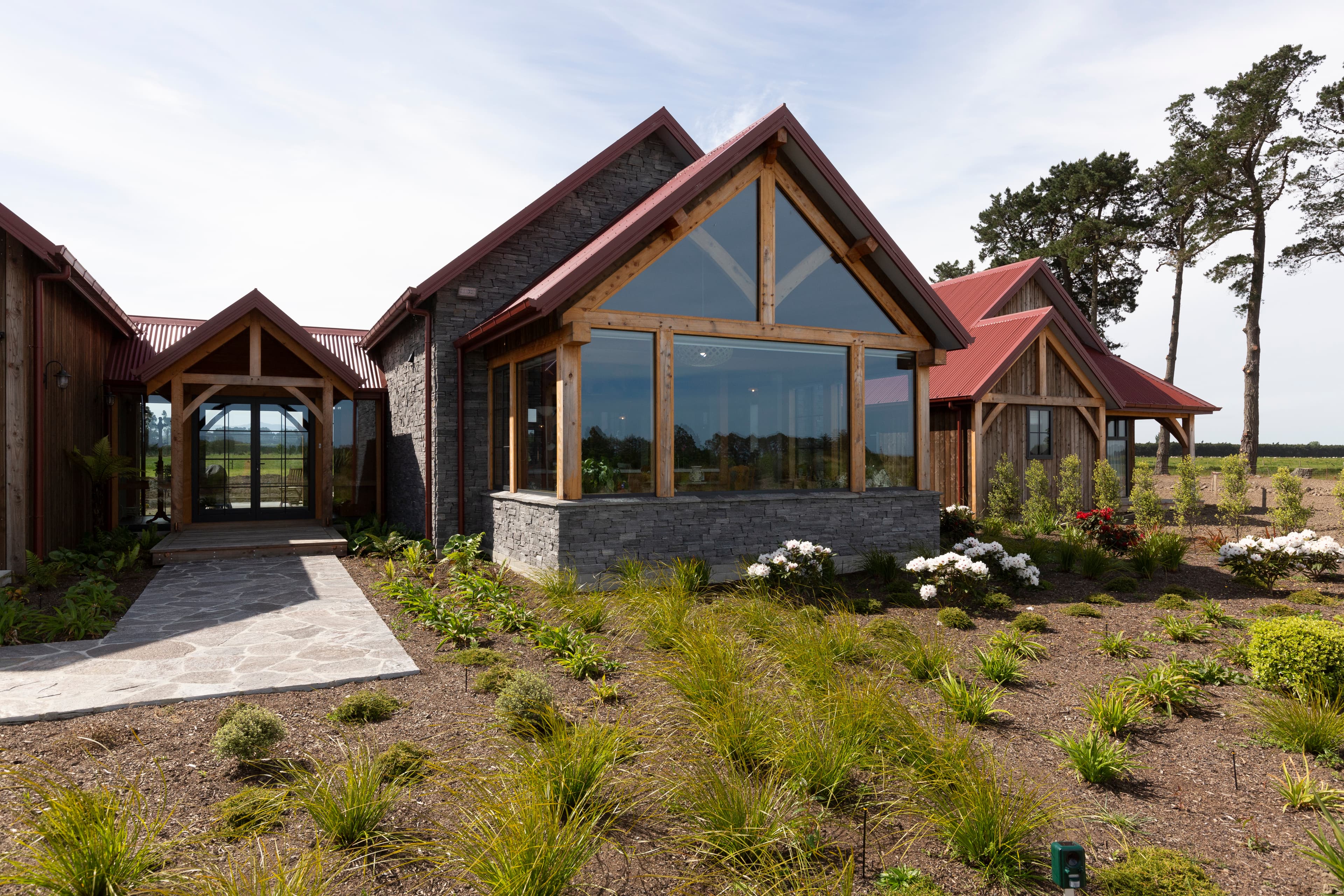 Country-style timber residence with alfresco dining and peaceful rural outlooks